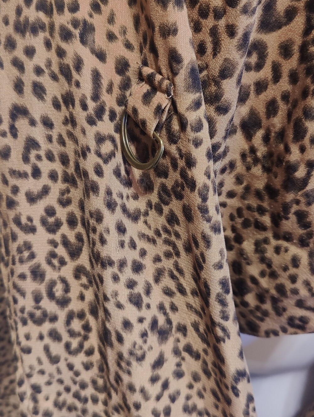 Mittoshop Leopard Print Waterfall Lightweight Jacket Size M - Picture 3 of 6